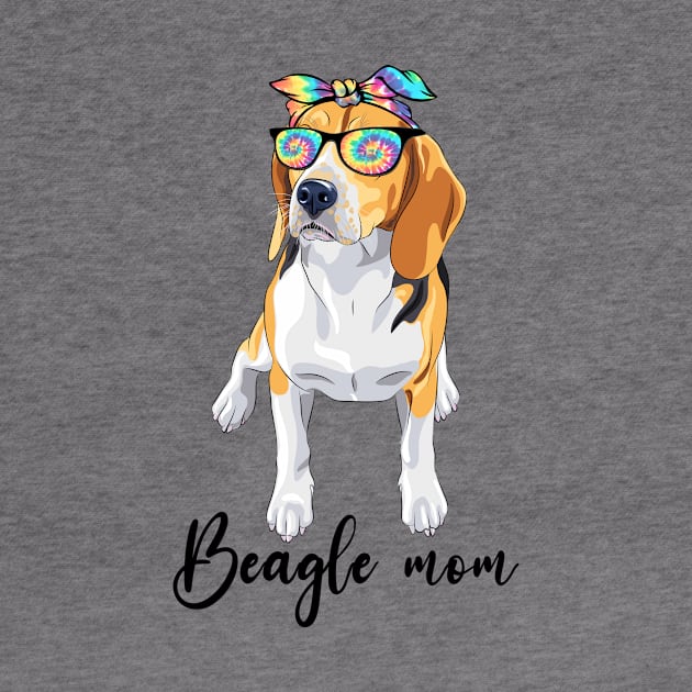 Beagle Mom Dog Tie Dye Bandana Sunglasses Mother's Day by Harle